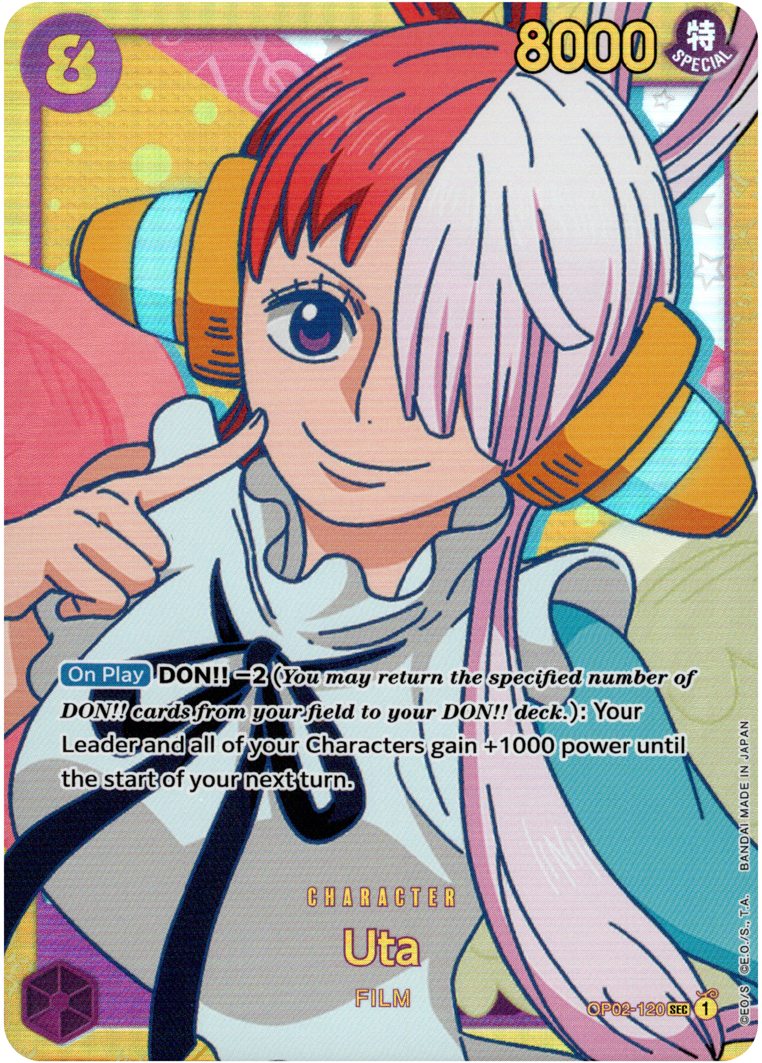 Uta - OP02-120 - Paramount War - Foil - Card Cavern