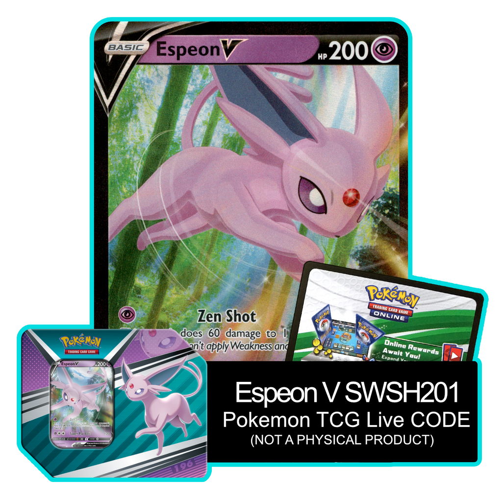 V Heroes Tin: Espeon V SWSH201 - PTCGL Code Card Cavern Trading Cards, LLC V Heroes Tin: Espeon V SWSH201 - PTCGL Code Card Cavern Trading Cards, LLC