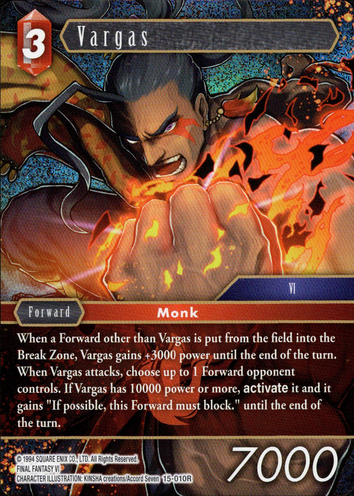 Vargas - 15-010R - Crystal Dominion - Foil - Card Cavern