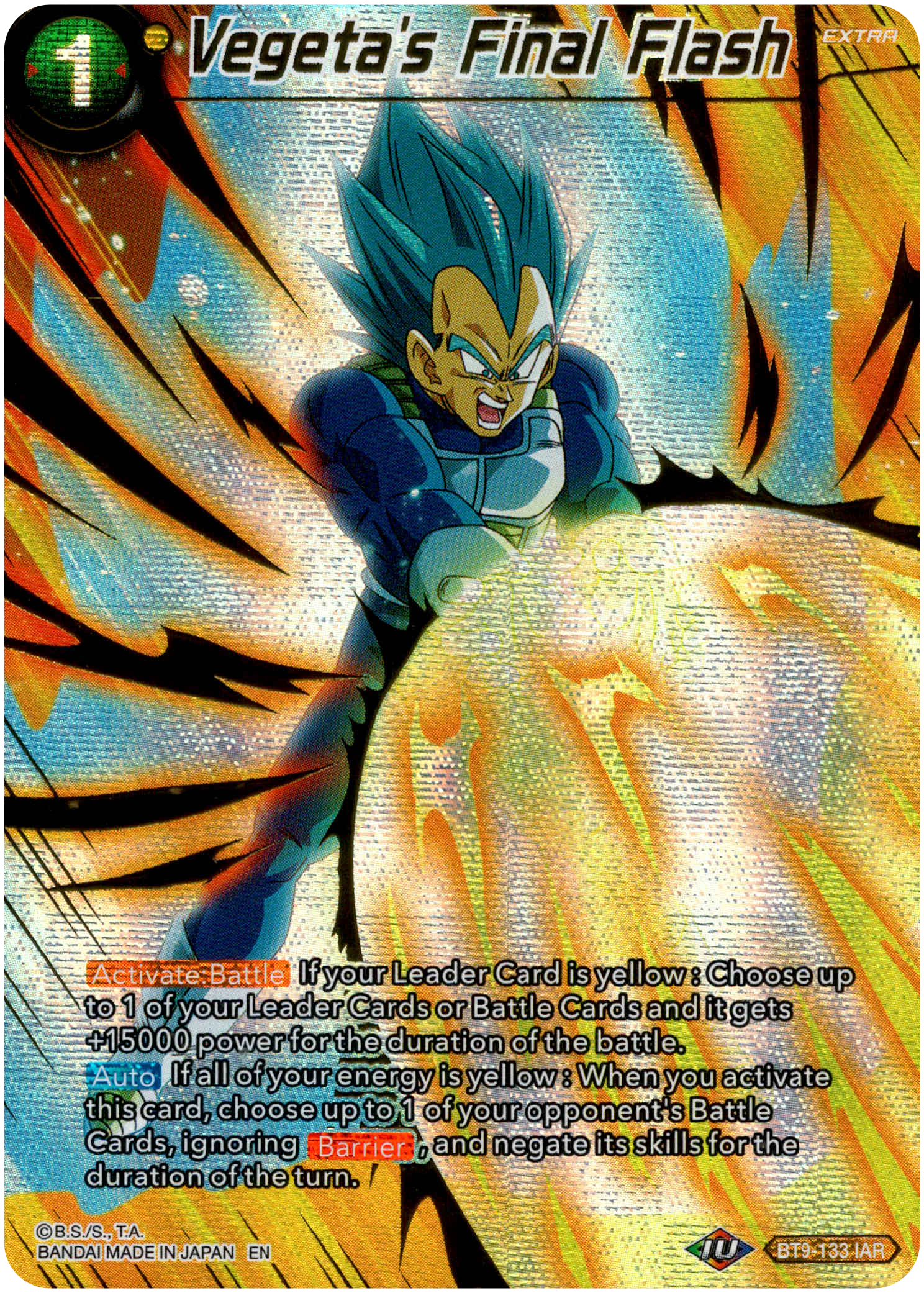 Vegeta's Final Flash - BT9-133 - Theme Selection - Foil - Card Cavern