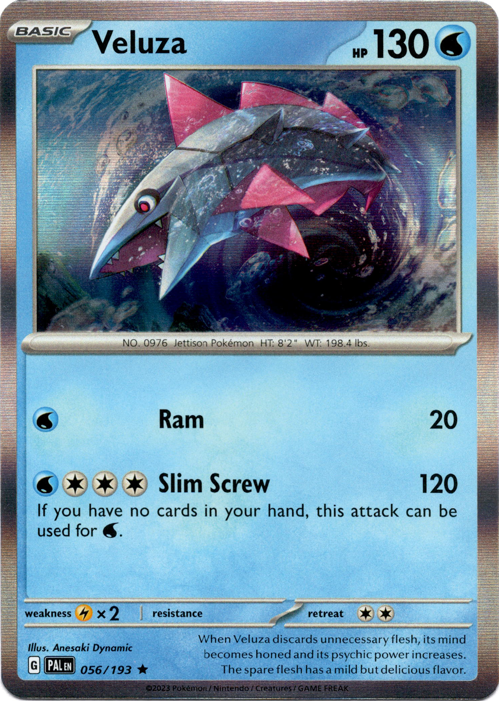 Veluza - 056/193 - Paldea Evolved - Holo Card Cavern Trading Cards, LLC Veluza - 056/193 - Paldea Evolved - Holo Card Cavern Trading Cards, LLC