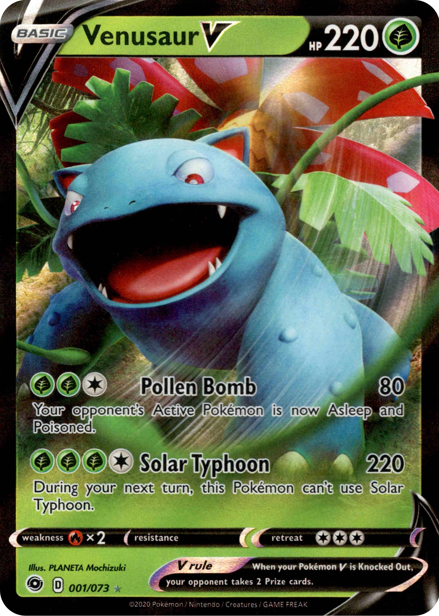 Venusaur V - 1/73 - Champion's Path - Holo - Card Cavern
