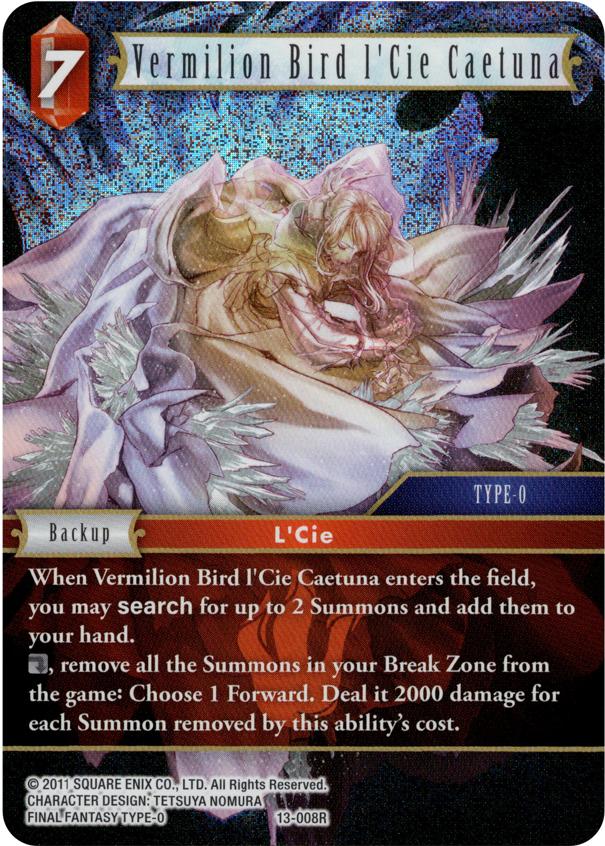 Vermilion Bird l'Cie Caetuna - 13-008R - Opus XIII - Foil - Card Cavern