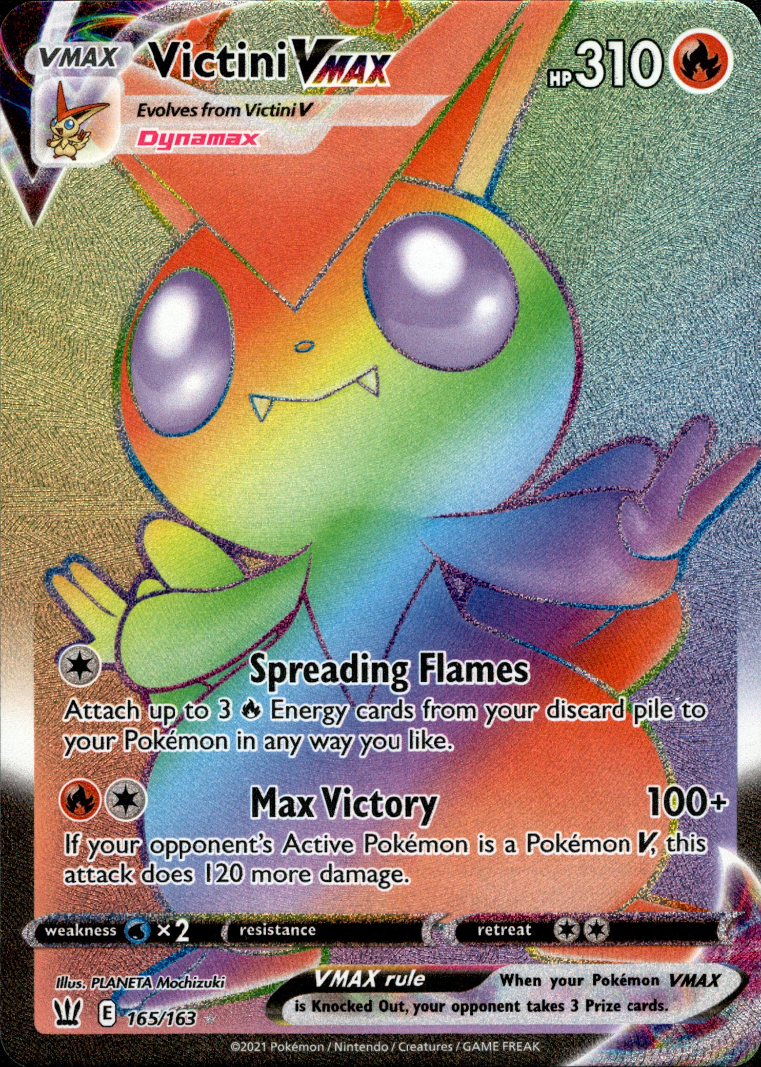 Victini VMAX Hyper Rare - 165/163 - Battle Styles - Holo - Card Cavern