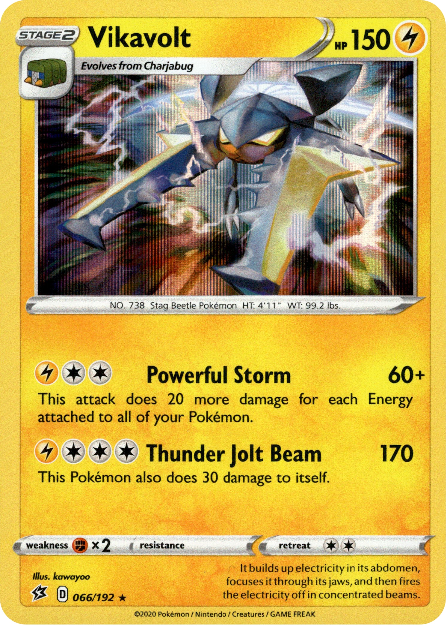 Vikavolt - 66/192 - Rebel Clash - Holo - Card Cavern