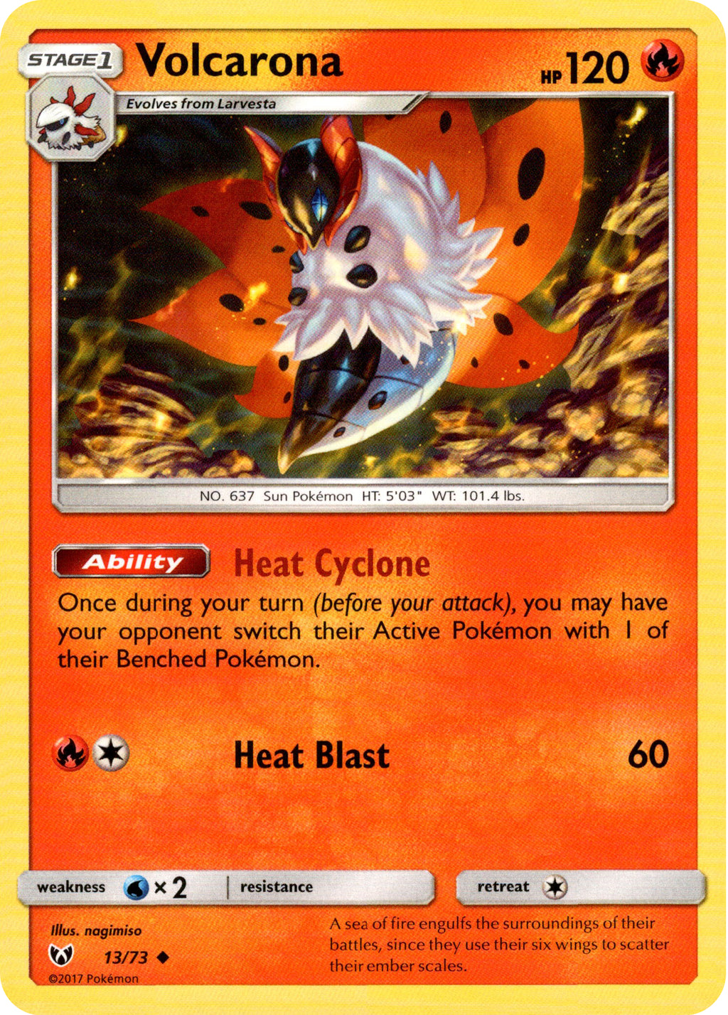 Volcarona - 13/73 - Shining Legends Card Cavern Trading Cards, LLC Volcarona - 13/73 - Shining Legends Card Cavern Trading Cards, LLC