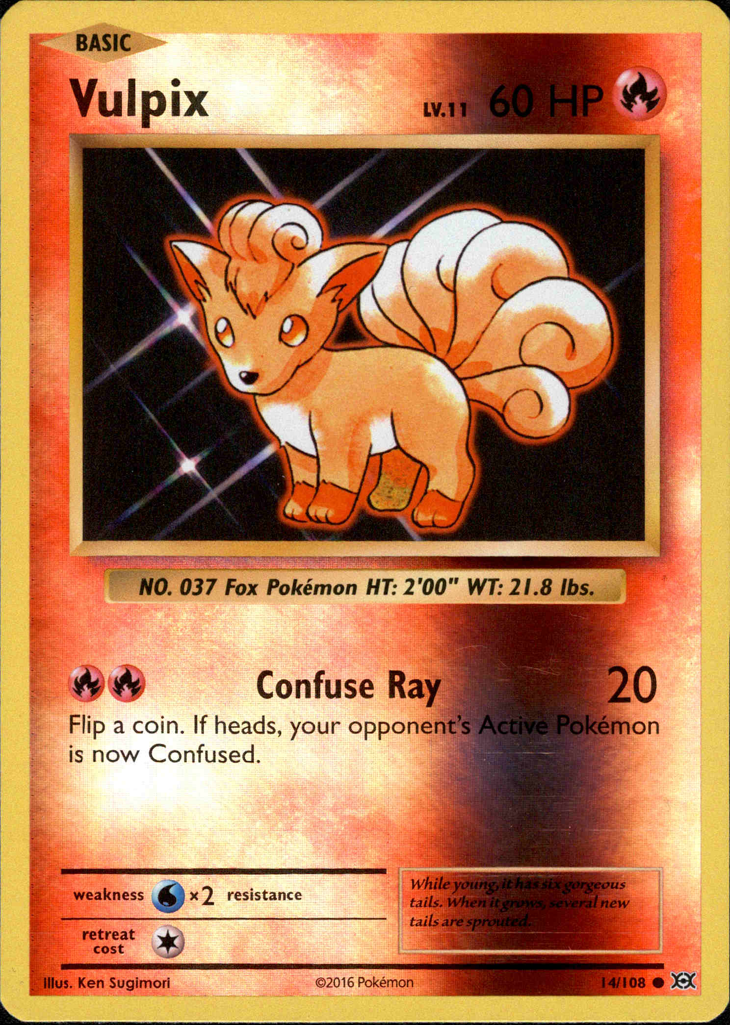 Vulpix - 14/108 - Evolutions - Reverse Holo - Card Cavern