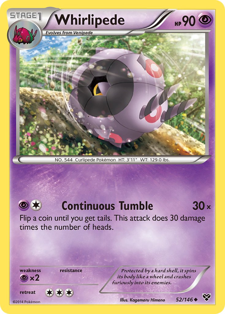 Whirlipede - 52/146 - XY Base - Card Cavern