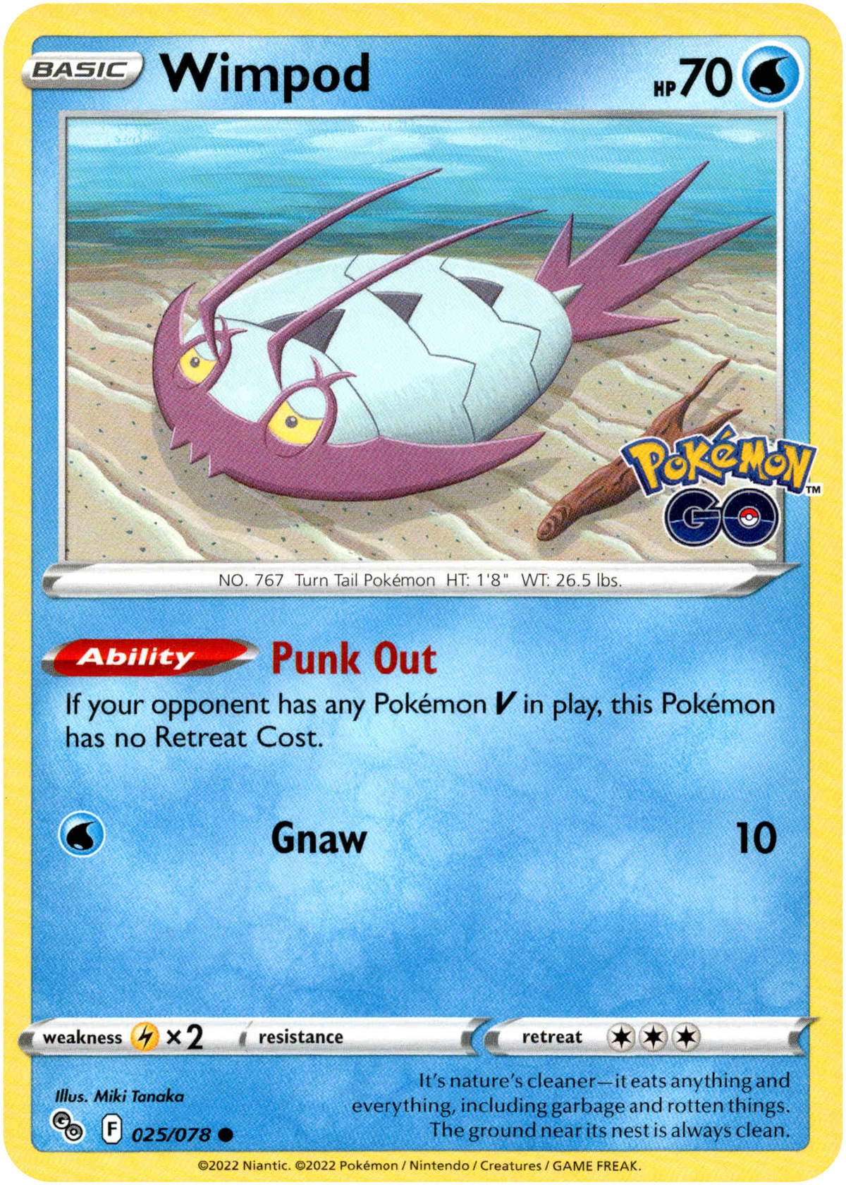 Wimpod - 025/078 - Pokemon Go - Card Cavern