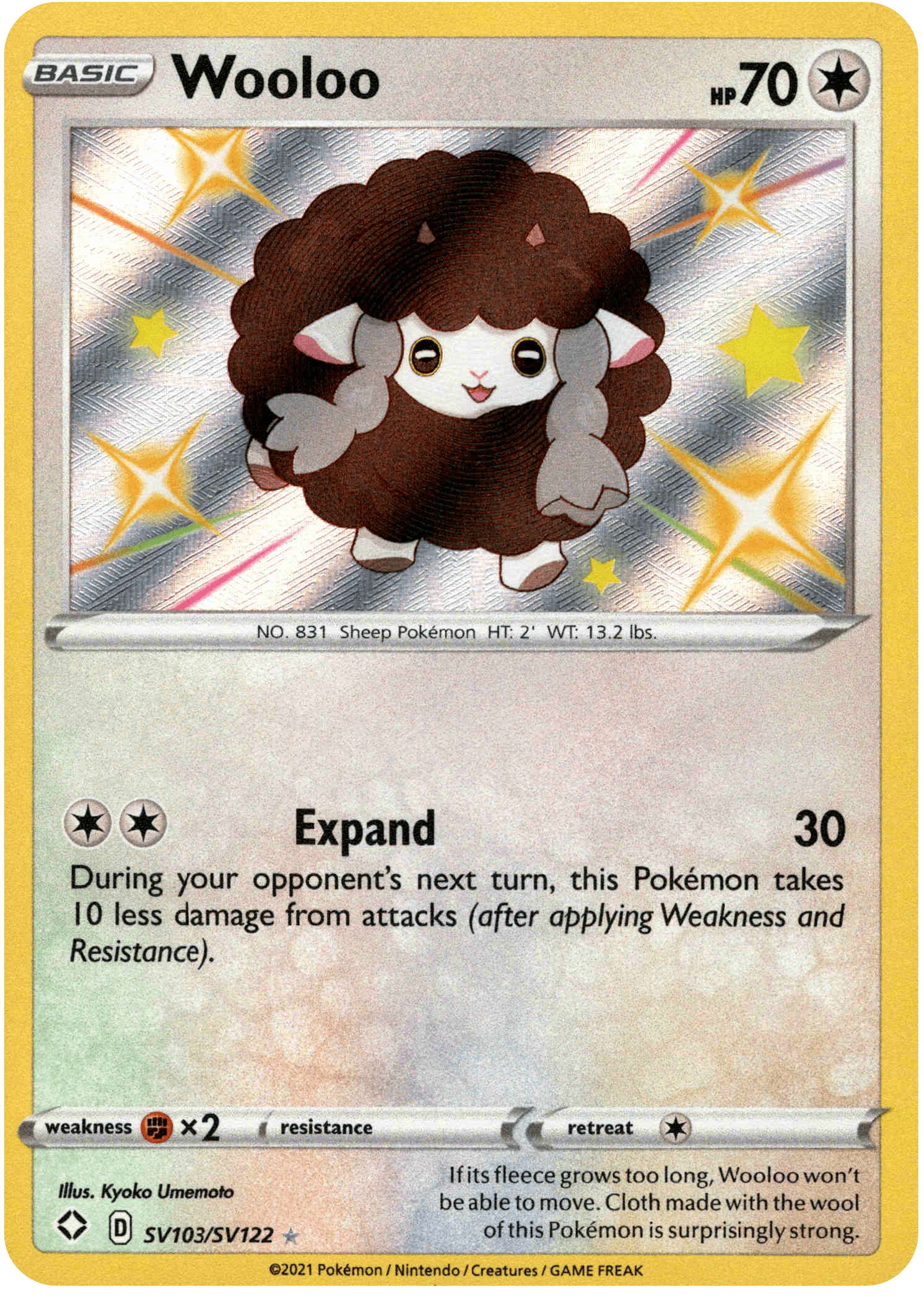 Wooloo - SV103/SV122 - Shining Fates - Holo - Card Cavern