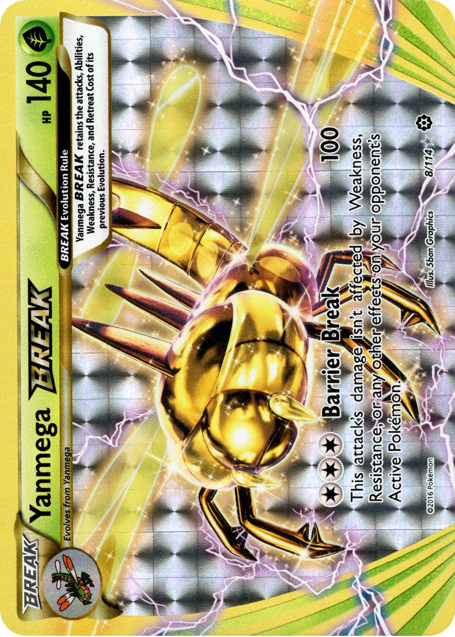 Yanmega BREAK - 8/114 - Steam Siege - Holo - Card Cavern