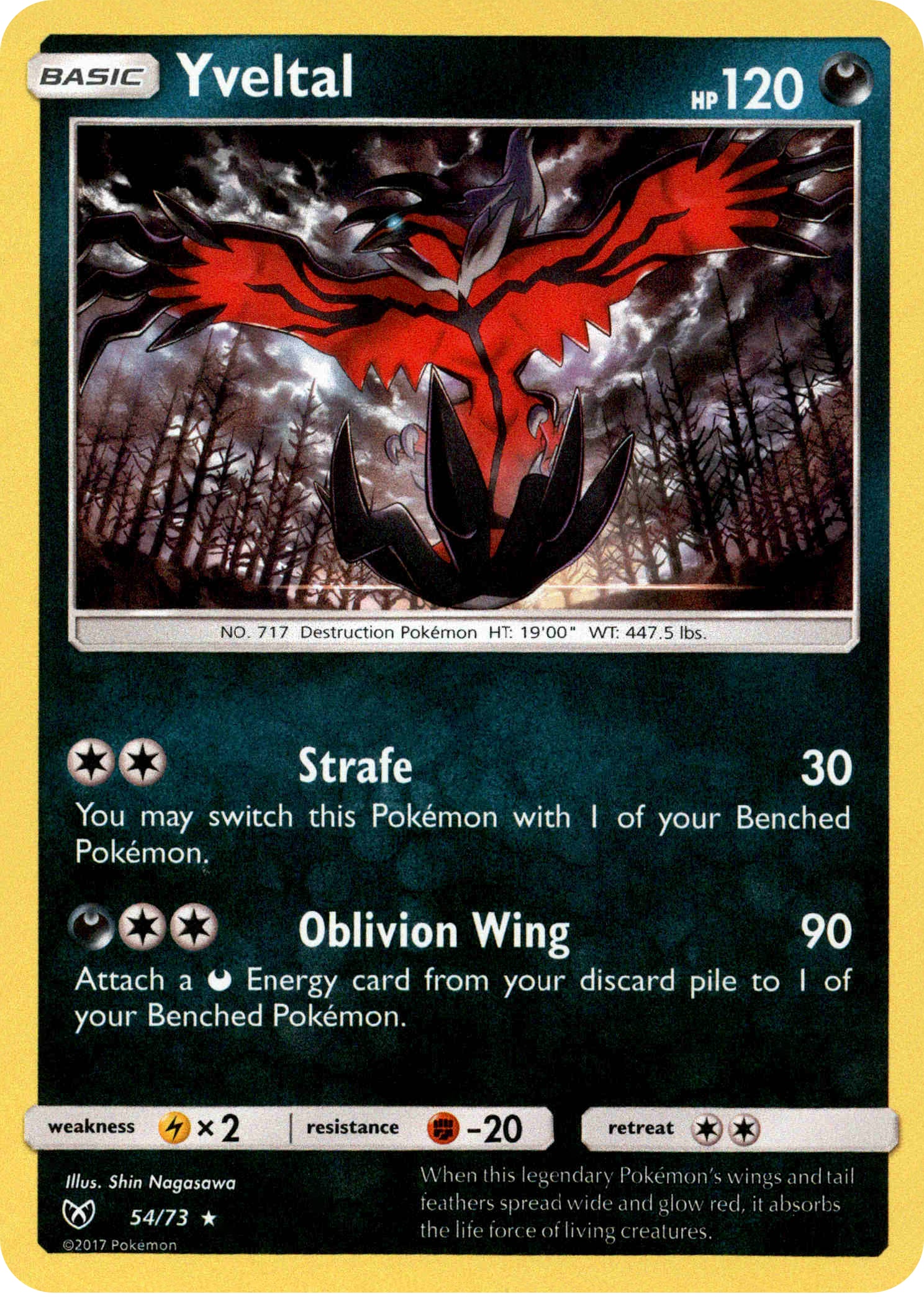 Yveltal - 54/73 - Shining Legends - Holo - Card Cavern