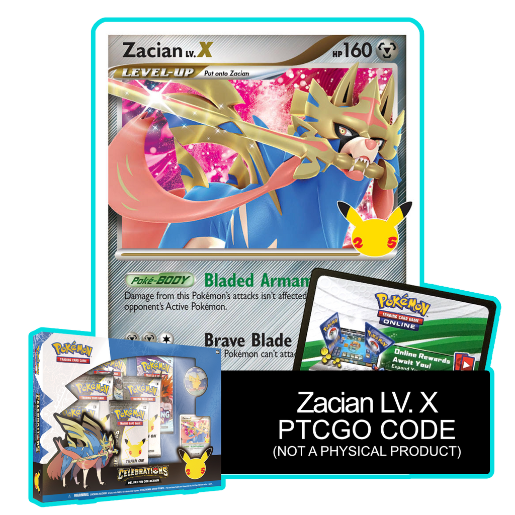 Zacian LV. X SWSH135 Pokemon TCG Live Code – Card Cavern Trading Cards, LLC