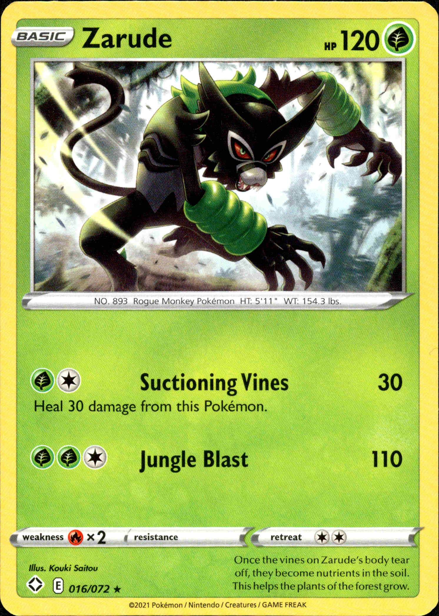 Zarude - 016/072 - Shining Fates - Card Cavern