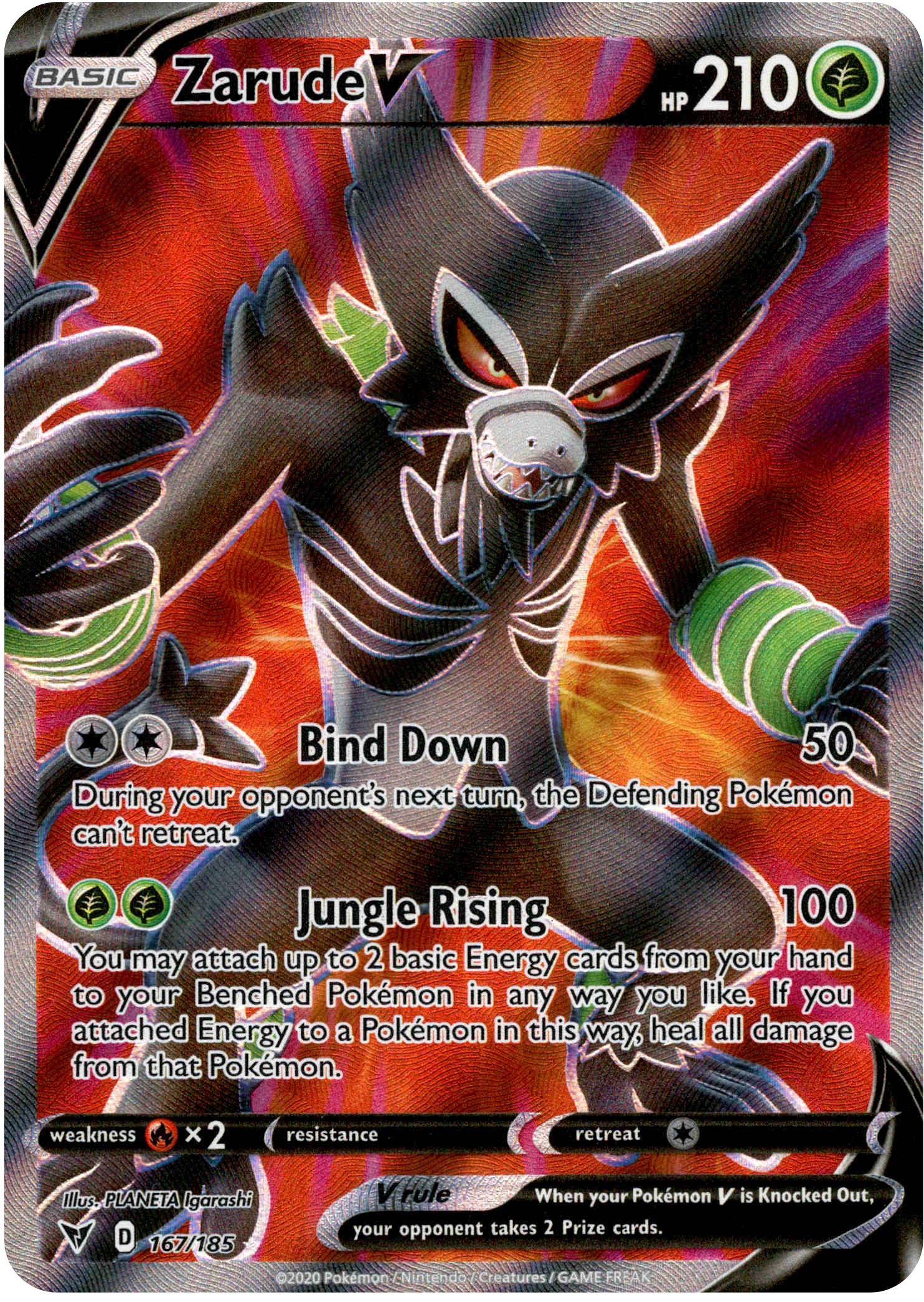 Zarude V Full Art - 167/185 - Vivid Voltage - Holo - Card Cavern