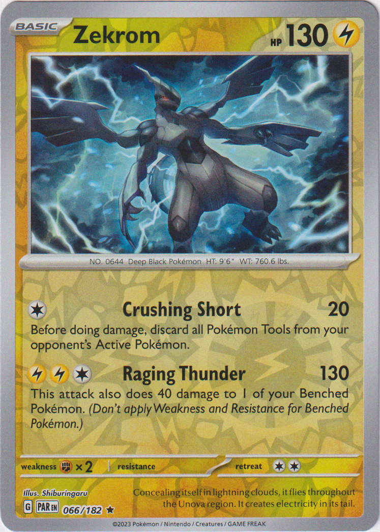 Zekrom - 066/182 - Paradox Rift - Reverse Holo - Card Cavern