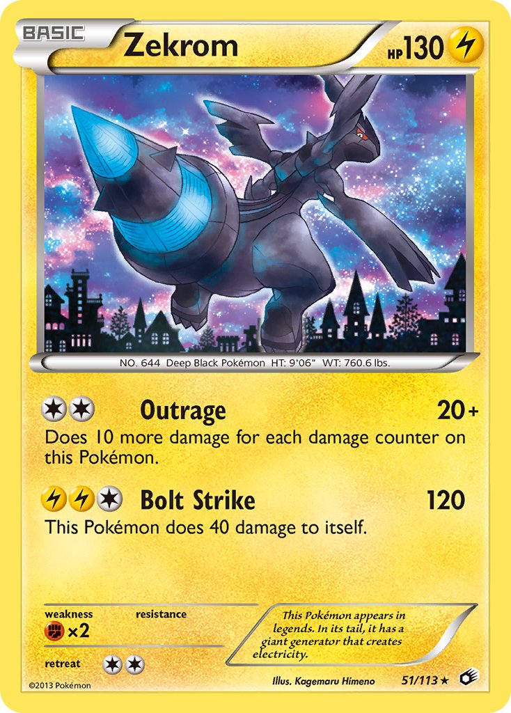 Zekrom - 51/113 - Legendary Treasures - Holo - Card Cavern