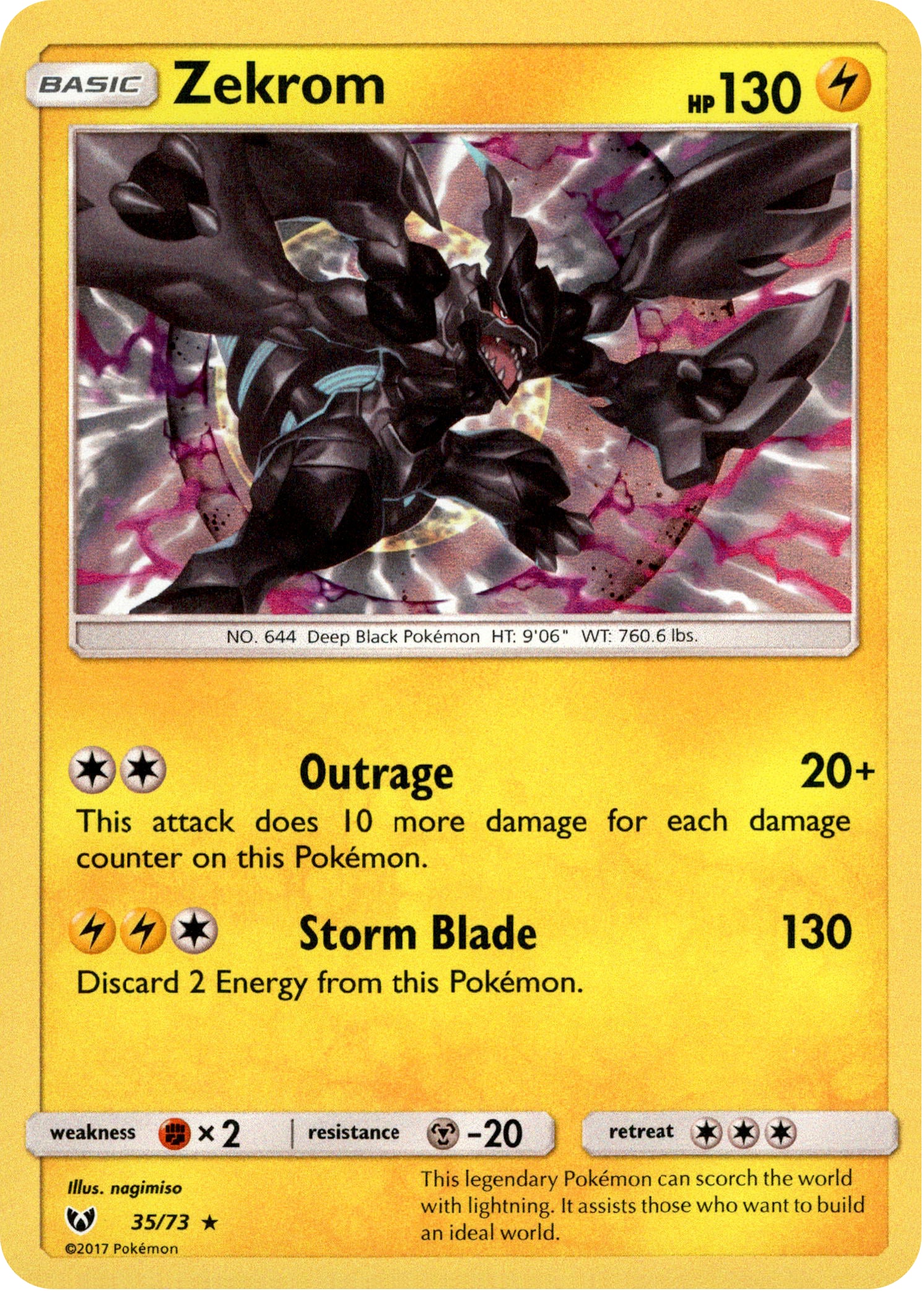Zekrom - 35/73 - Shining Legends - Holo - Card Cavern