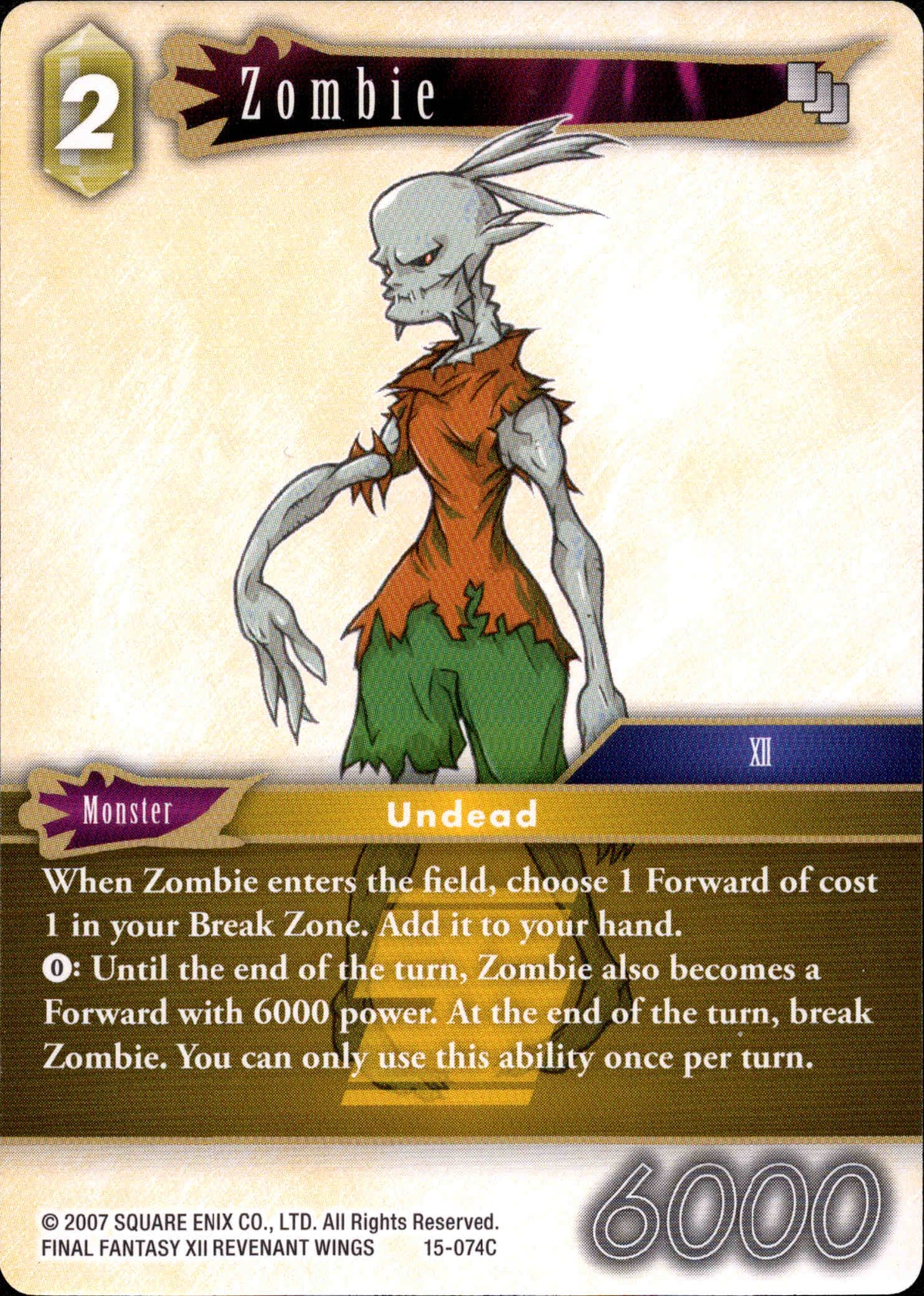 Zombie - 15-074C - Crystal Dominion - Card Cavern