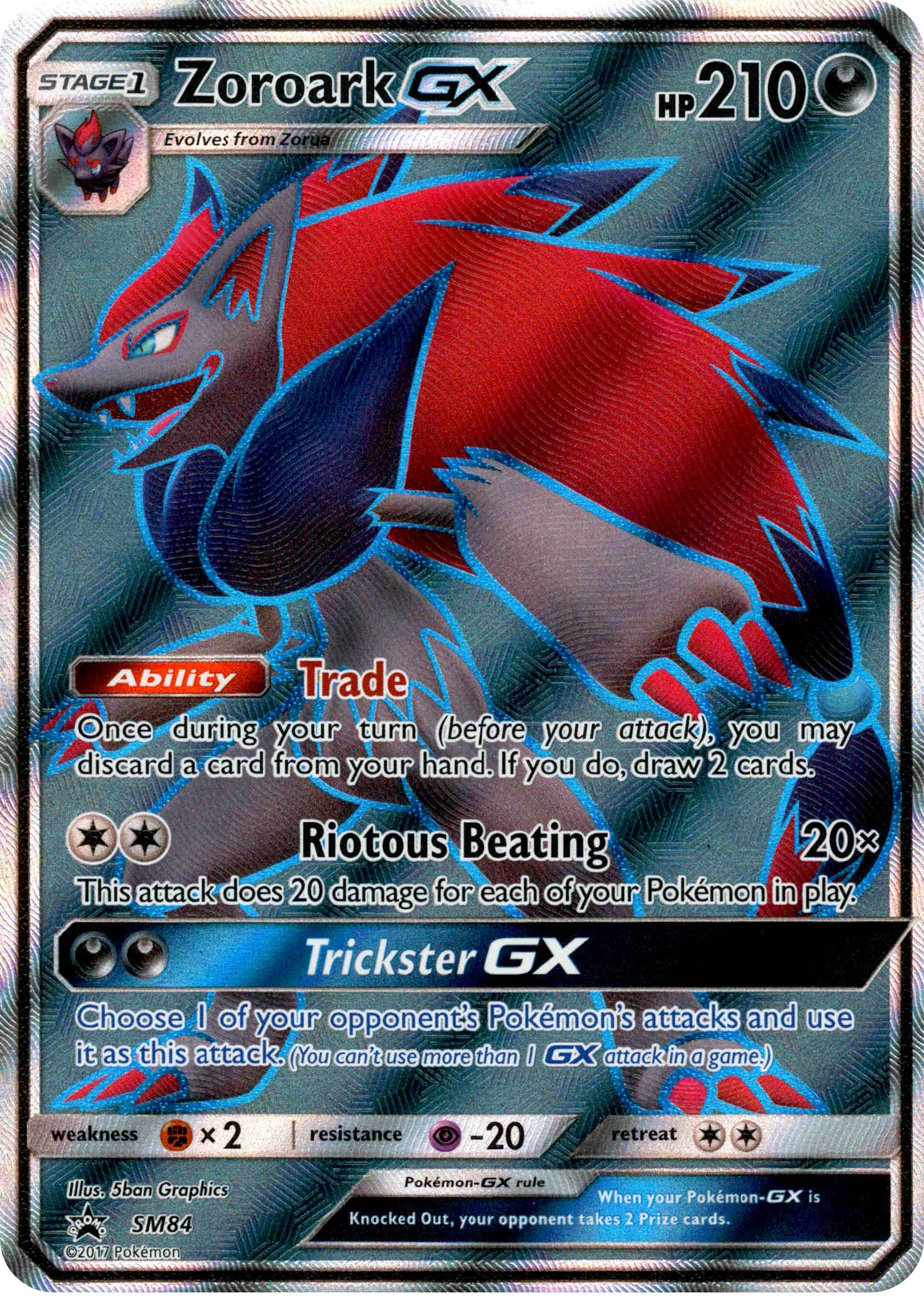 Zoroark GX - SM84 - Sun & Moon Promo - Card Cavern