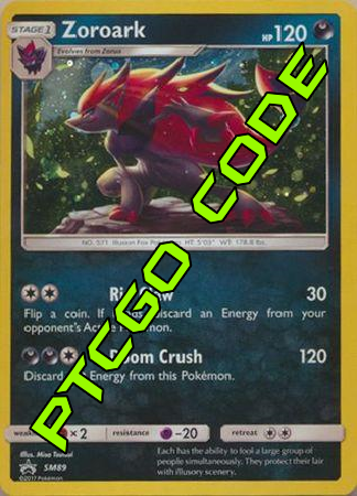 Zoroark SM89 PTCGO Code - Card Cavern