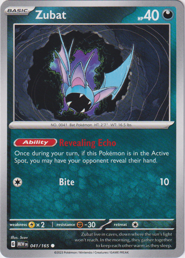 Zubat - 041/165 - Scarlet & Violet 151 - Card Cavern