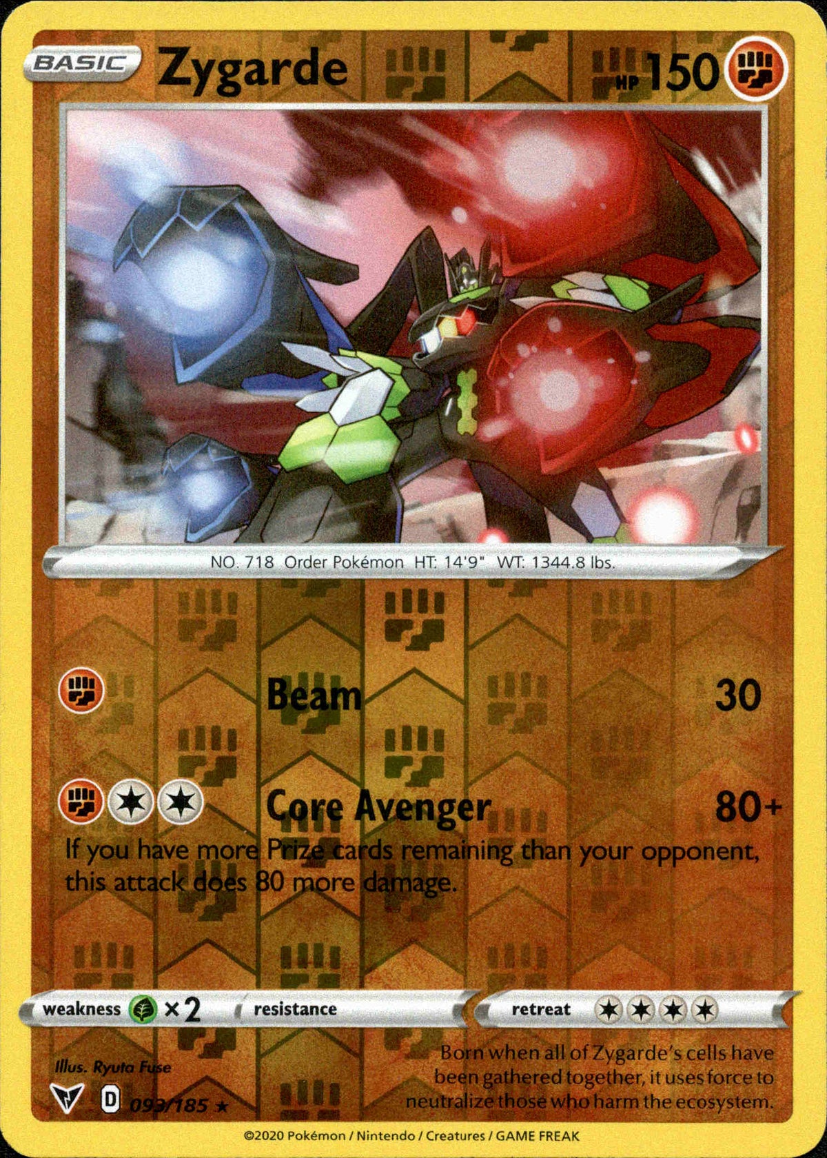 Zygarde - 093/185 - Vivid Voltage - Reverse Holo - Card Cavern