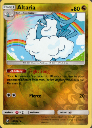 Altaria - 40/70 - Dragon Majesty - Reverse Holo - Card Cavern