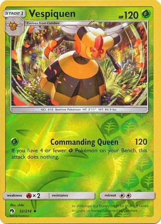 Vespiquen - 32/214 - Lost Thunder - Reverse Holo - Card Cavern