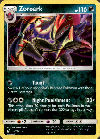 Zoroark - 91/181 - Team Up - Reverse Holo - Card Cavern