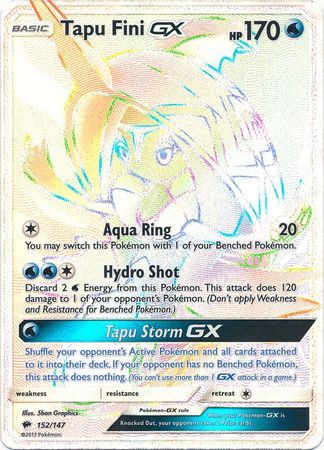 Tapu Fini GX Hyper Rare - 152/147 - Burning Shadows