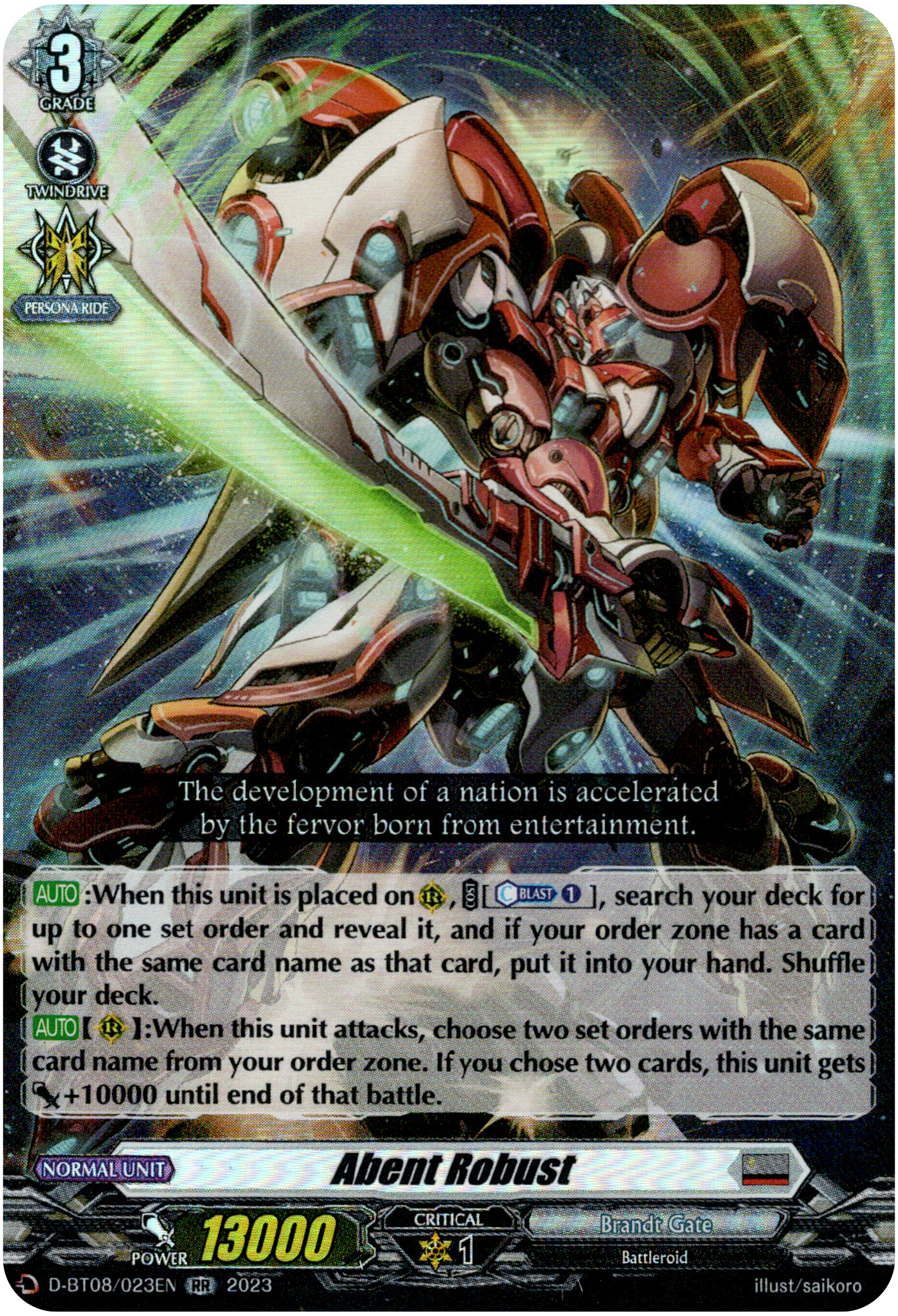 Abent Robust - D-BT08/023EN - Minerva Rising - Card Cavern