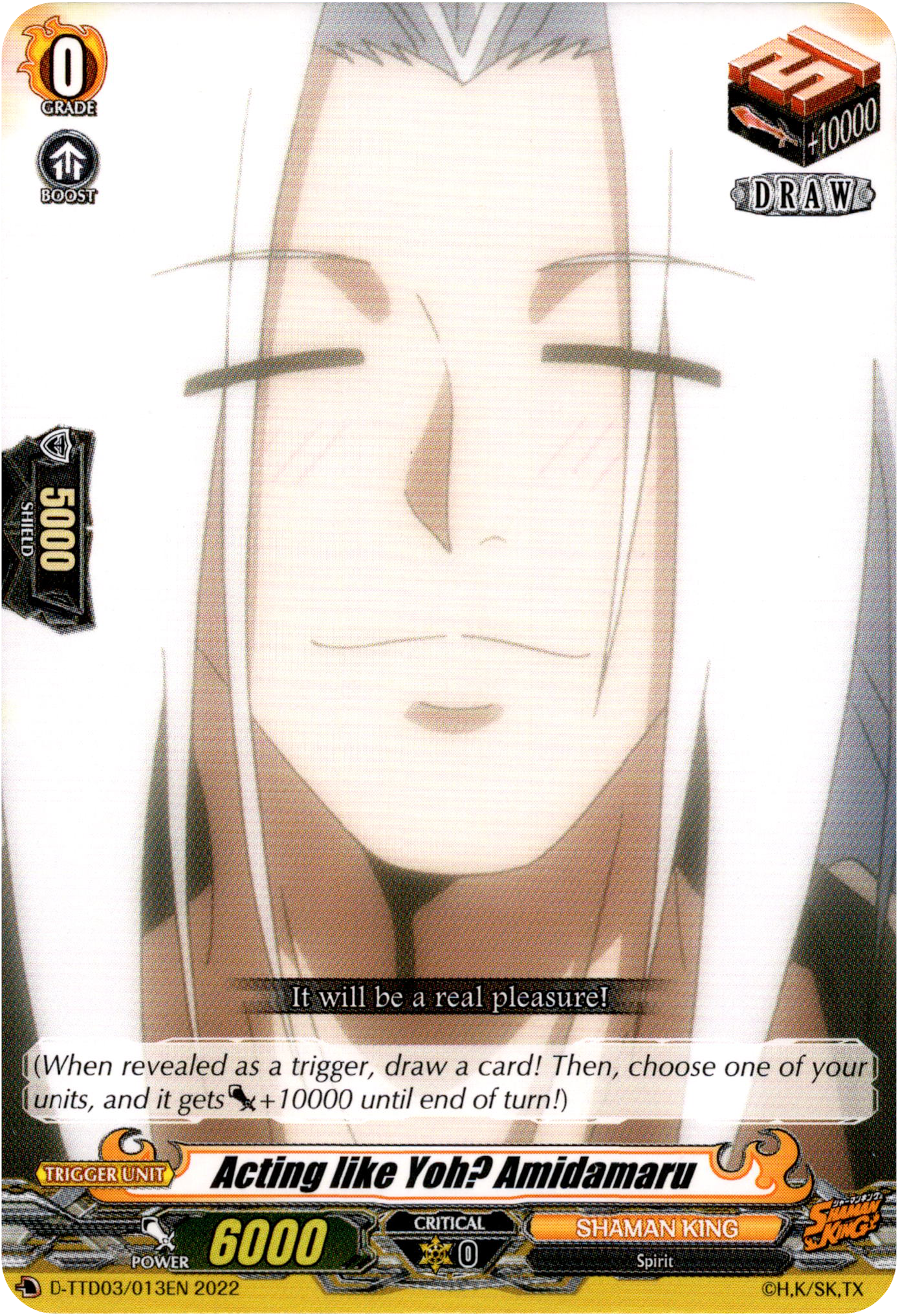 Acting like Yoh? Amidamaru - D-TTD03/013EN - Shaman King - Card Cavern