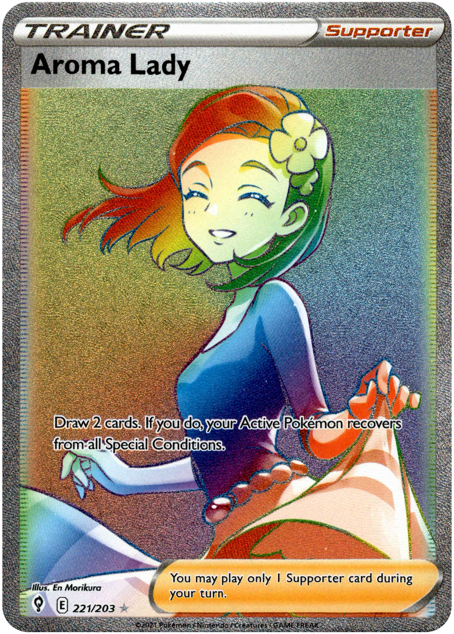 Aroma Lady Hyper Rare - 221/203 - Evolving Skies - Holo - Card Cavern