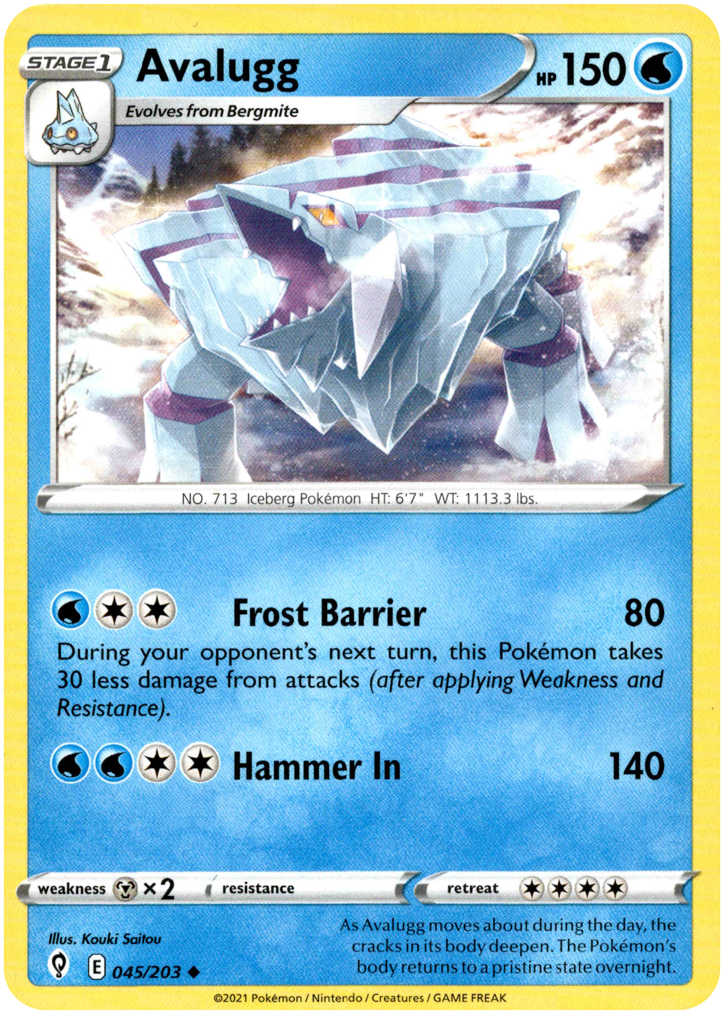 Avalugg - 045/203 - Evolving Skies - Card Cavern