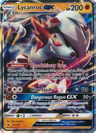 Lycanroc GX - 74/145 - Guardians Rising - Holo - Card Cavern