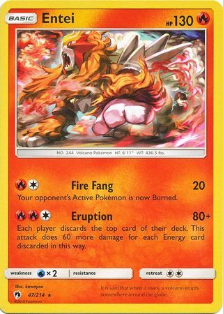 Entei - 47/214 - Lost Thunder - Card Cavern