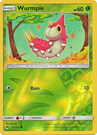 Wurmple - 23/214 - Lost Thunder - Reverse Holo - Card Cavern
