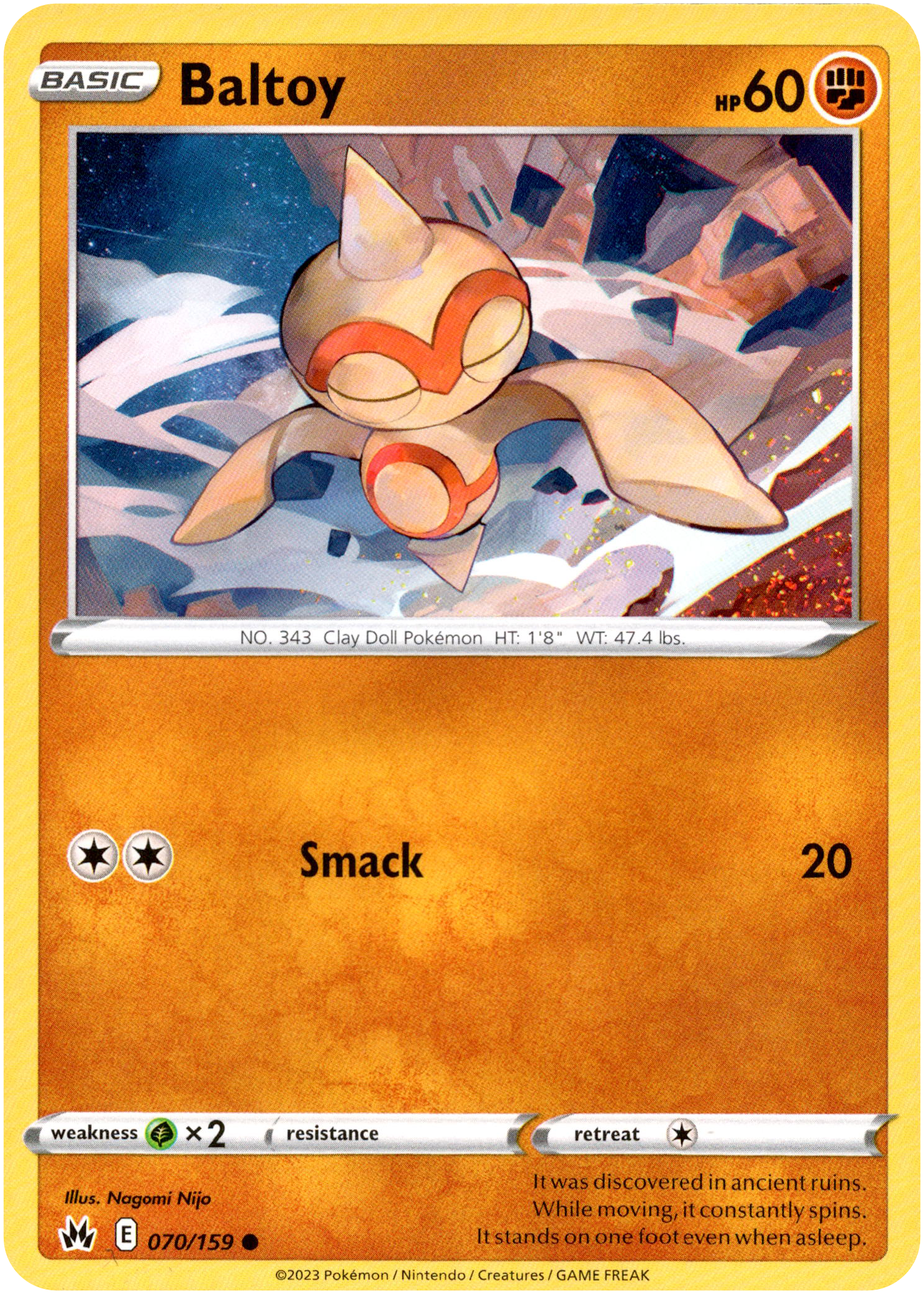 Baltoy - 070/159 - Crown Zenith - Card Cavern