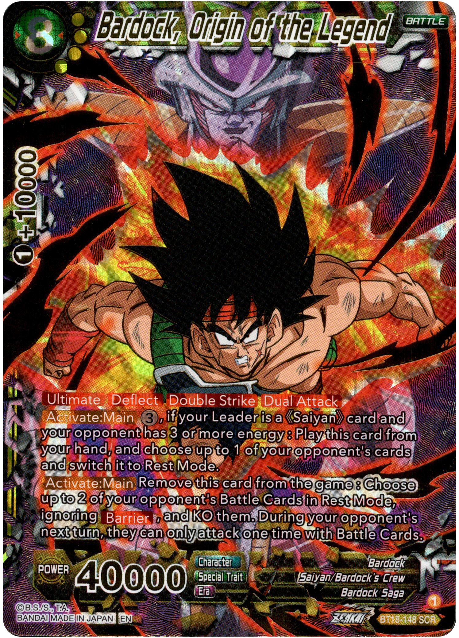 Bardock, Origin of the Legend - BT18-148 - Dawn of the Z-Legends - Card Cavern