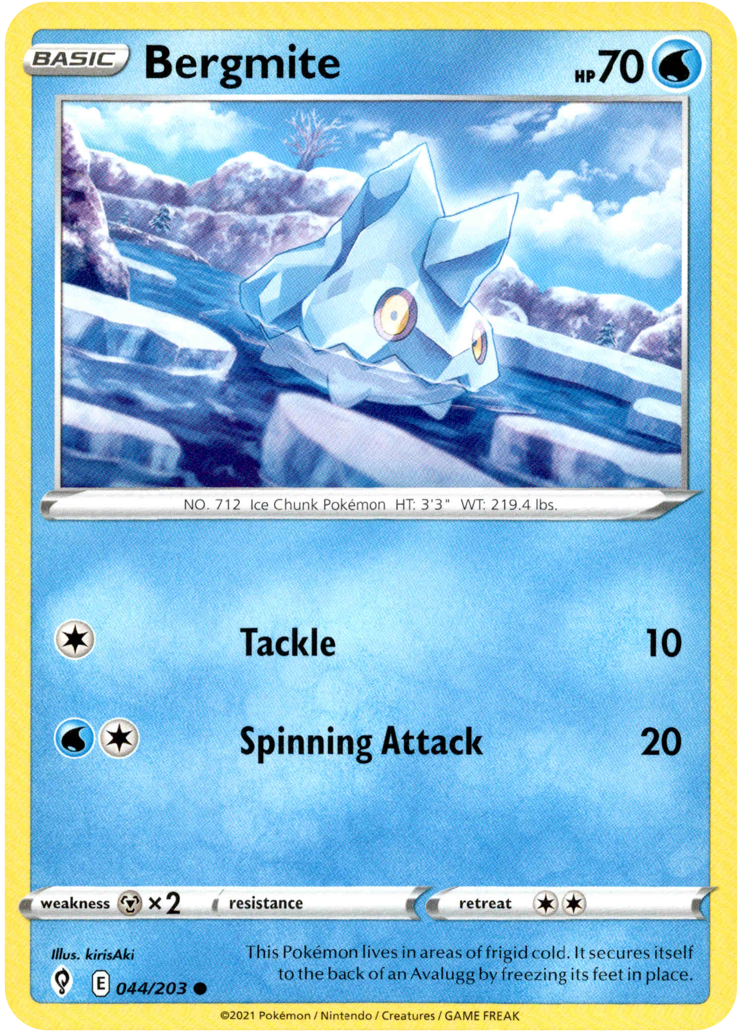 Bergmite - 044/203 - Evolving Skies - Card Cavern