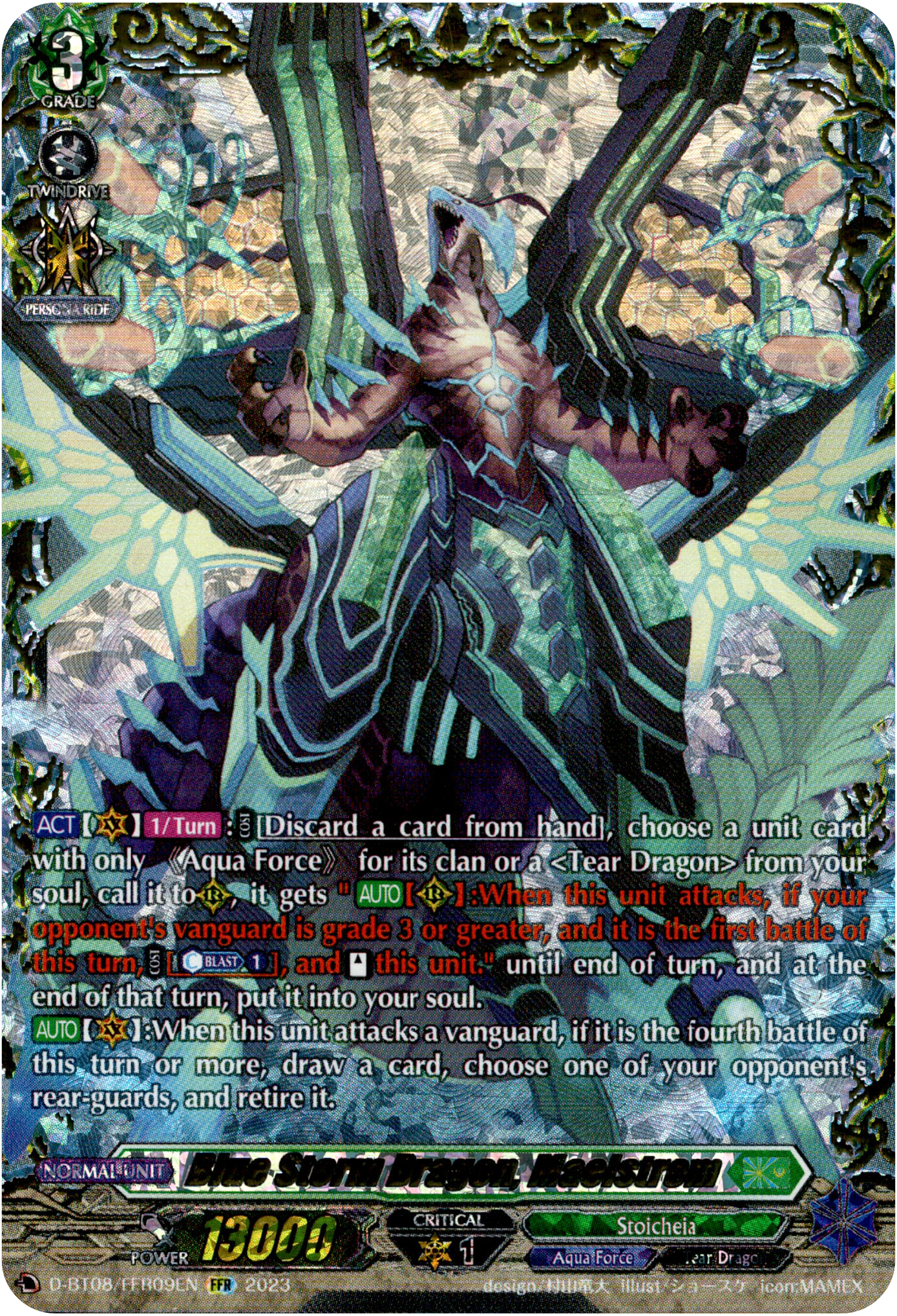 Blue Storm Dragon, Maelstrom - D-BT08/FFR09EN - Minerva Rising - Card Cavern