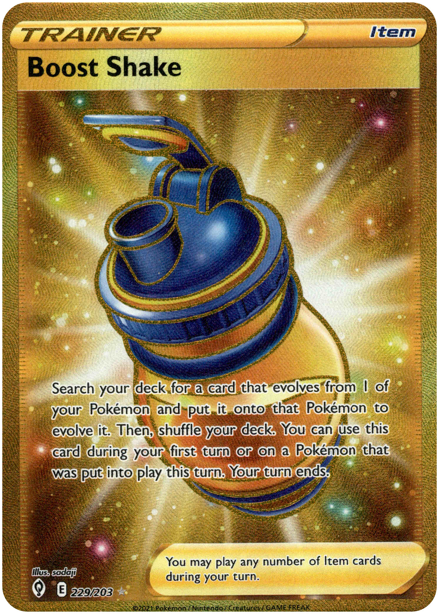 Boost Shake Secret Rare - 229/203 - Evolving Skies - Holo - Card Cavern