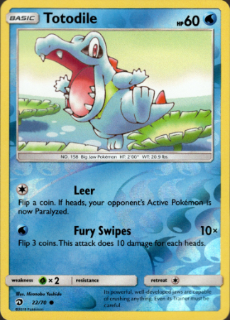 Totodile - 22/70 - Dragon Majesty - Reverse Holo - Card Cavern