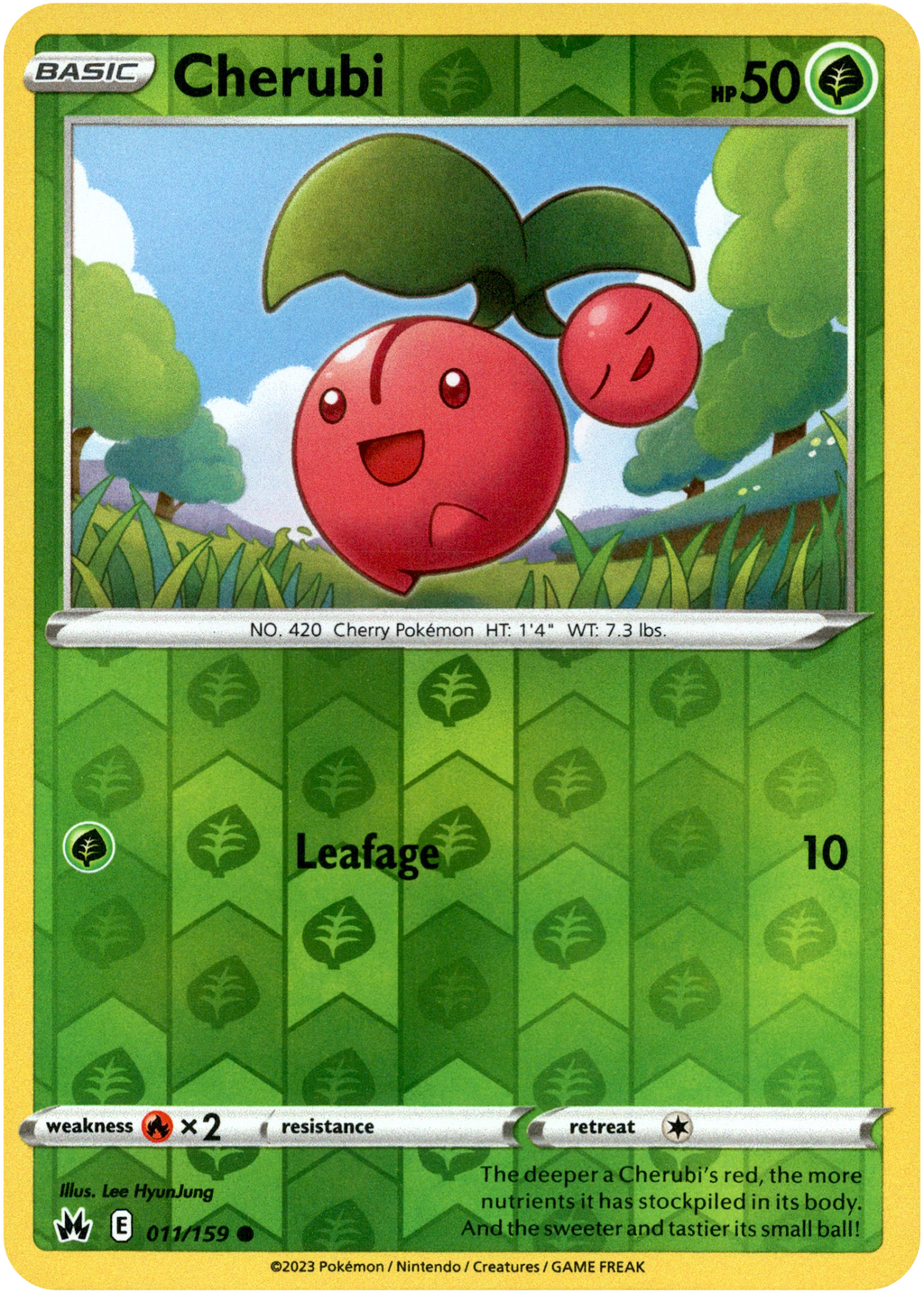 cherubi pokemon card price Cherubi - 011/159 - Crown Zenith