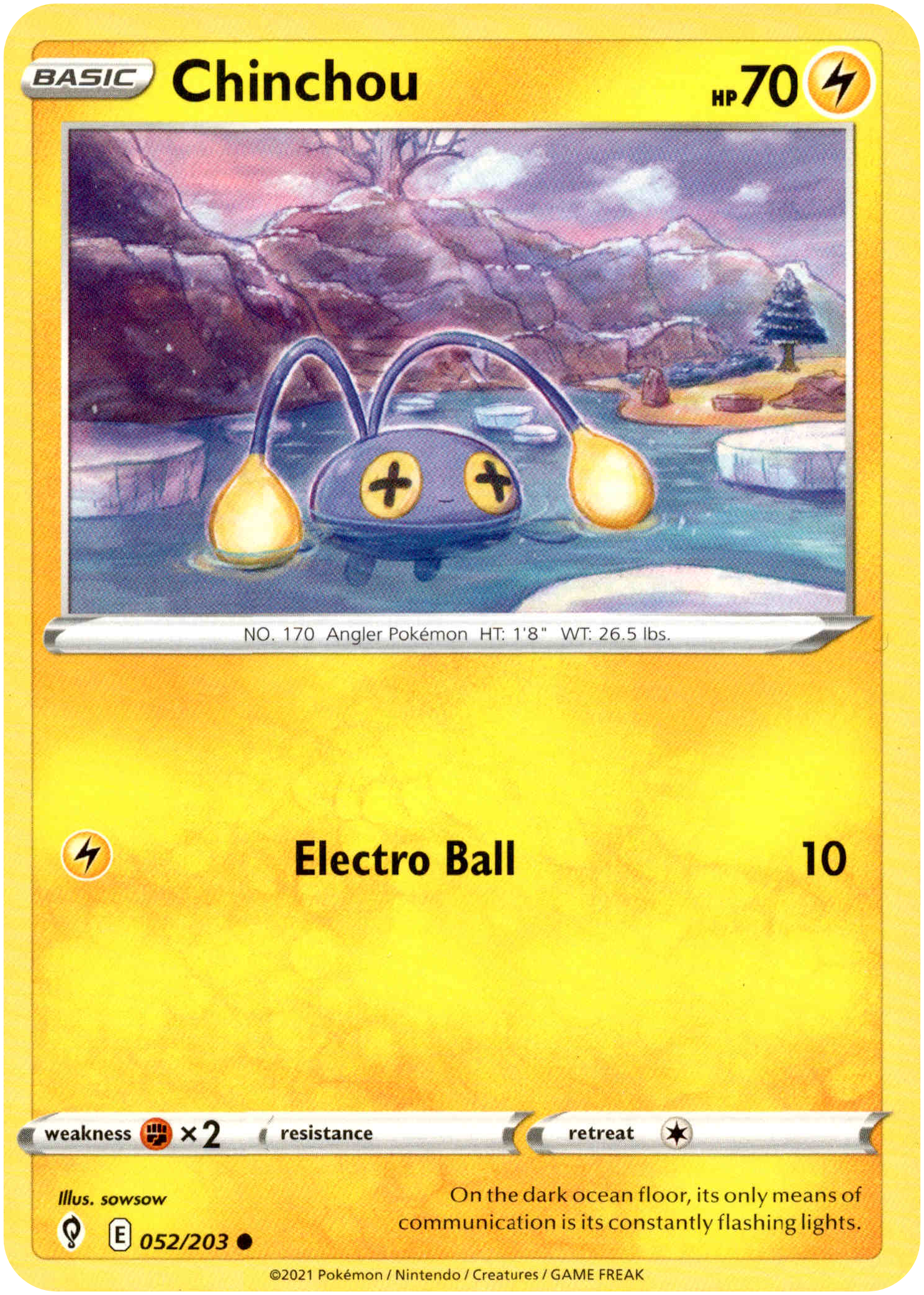 Chinchou - 052/203 - Evolving Skies - Card Cavern