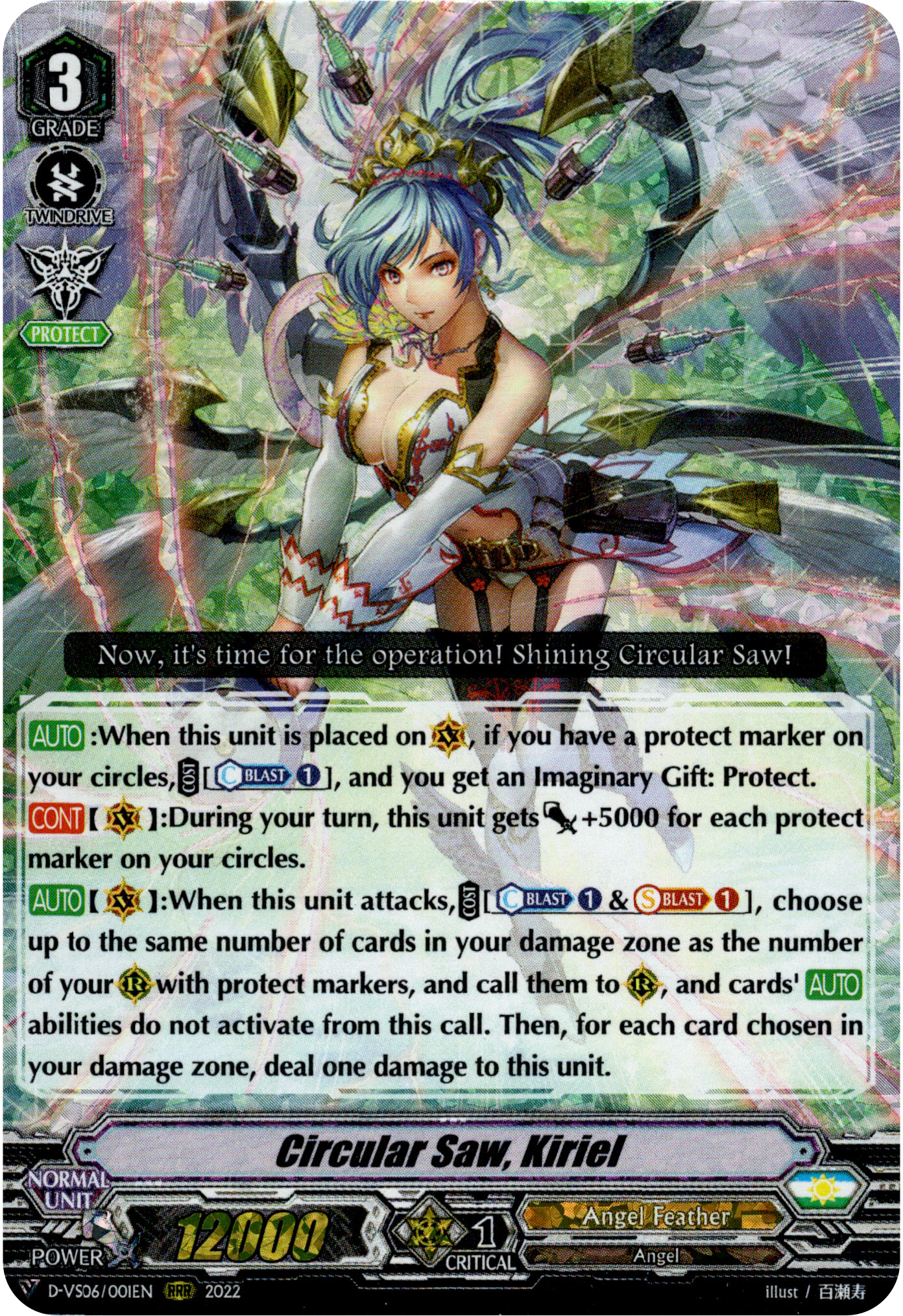 Circular Saw, Kiriel - D-VS06/001EN - V Clan Collection Vol.6 - Foil - Card Cavern