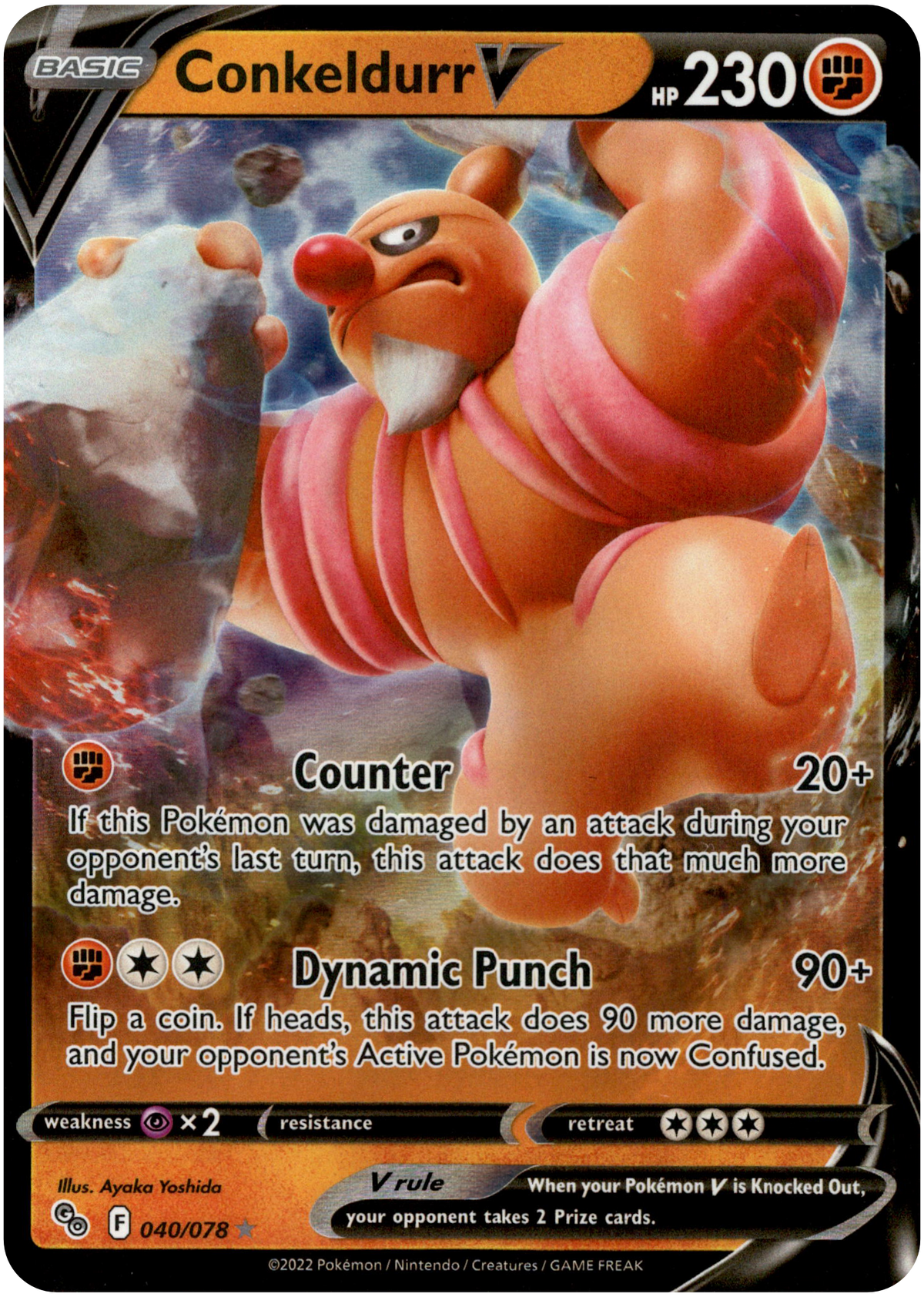 Conkeldurr V - 040/078 - Pokemon Go - Holo - Card Cavern