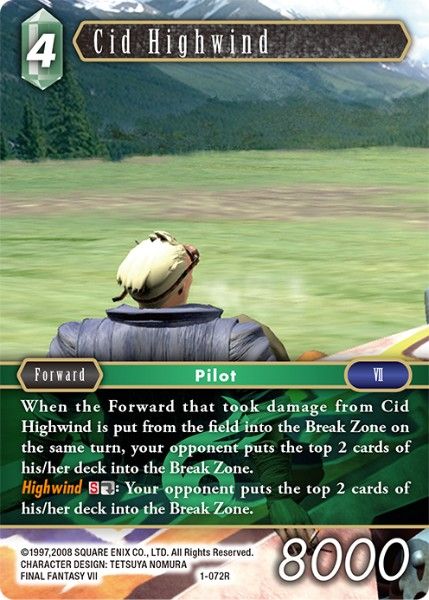 Cid Highwind - 1-072R - Opus I - Card Cavern