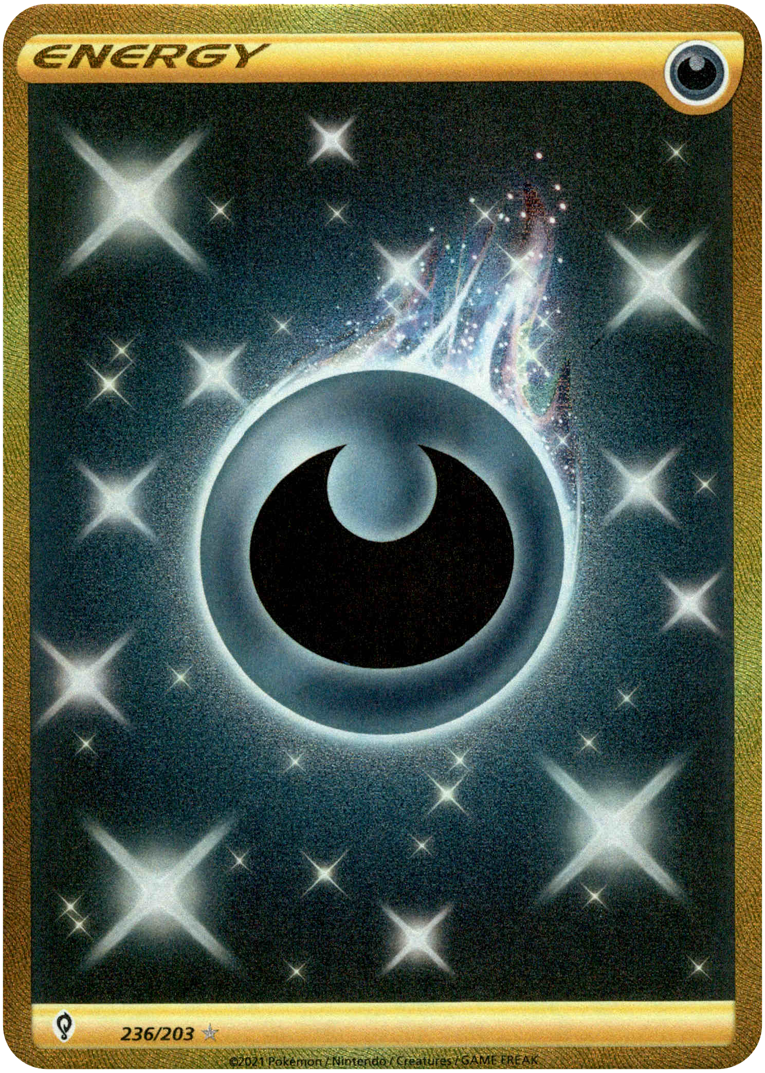 Darkness Energy Secret Rare - 236/203 - Evolving Skies - Holo - Card Cavern